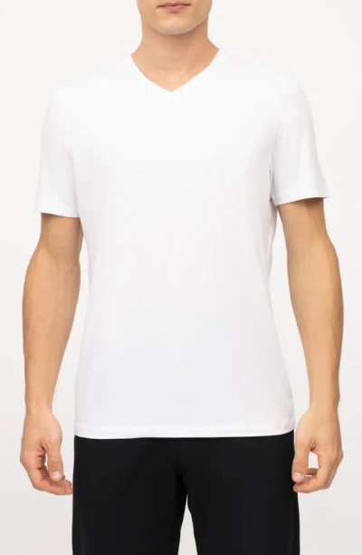 90 Degree By Reflex V-neck Short Sleeve T-shirt In White