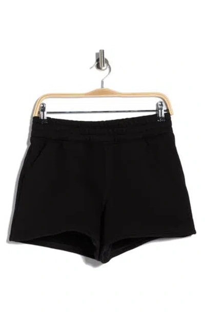 90 Degree By Reflex Varsity Vault Fleece Shorts In Black