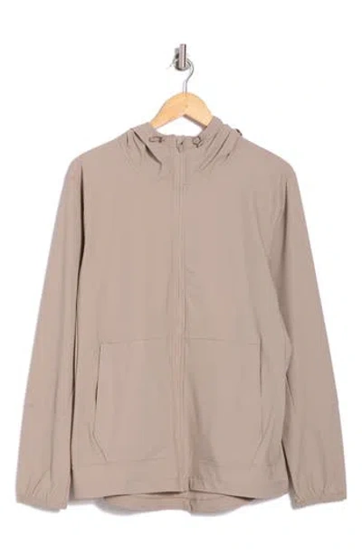 90 Degree By Reflex Waffle Tex Griffin Zip Hoodie In Satellite