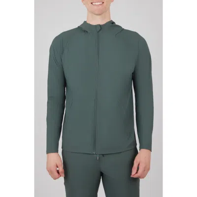 90 Degree By Reflex Waffle Warp Zip Hoodie In Urban Chic