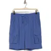 90 Degree By Reflex Warp Horizon Cargo Shorts In Gray Blue