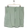 90 Degree By Reflex Warp Horizon Cargo Shorts In Lily Pad