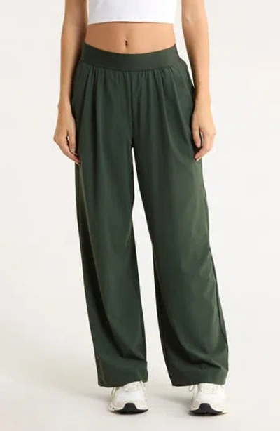 90 Degree By Reflex Warp X Dinah Wide Leg Pants In Green
