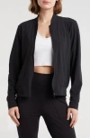 90 Degree By Reflex Warp X Intown Bomber Jacket In Black