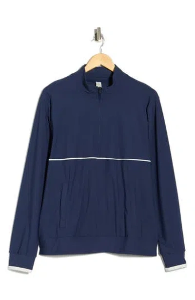 90 Degree By Reflex Warp X Preeminent Half Zip Sweatshirt In Blue