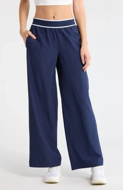 90 Degree By Reflex Warp X Wide Leg Pants In Blue