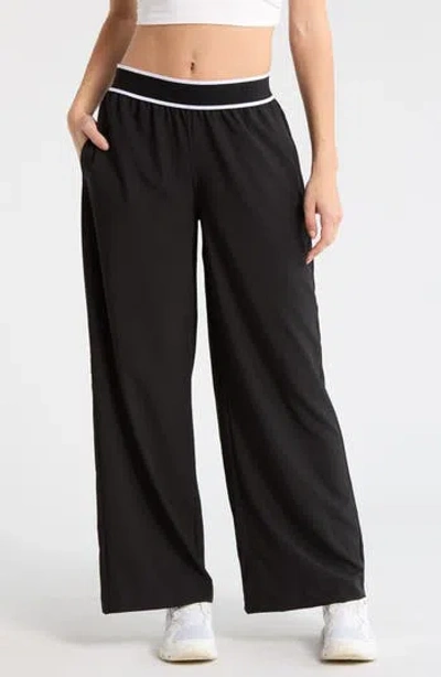 90 Degree By Reflex Warp X Wide Leg Pants In Black