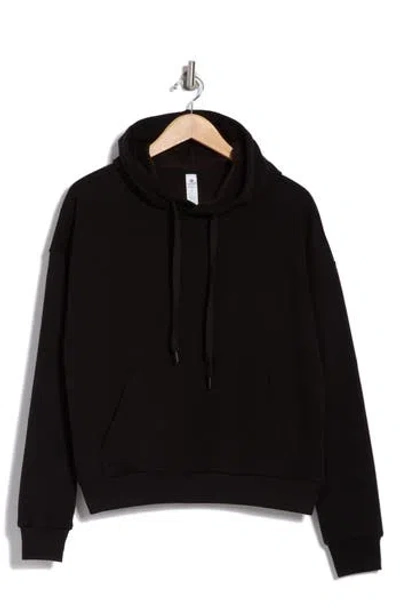 90 Degree By Reflex Year Round Butter Fleece Pullover Hoodie In Black