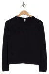 90 Degree By Reflex Zaia Long Sleeve Active Top In Black