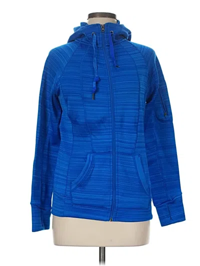 Pre-owned 90 Degree By Reflex Zip Up Hoodie In Blue