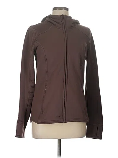 Pre-owned 90 Degree By Reflex Zip Up Hoodie In Brown