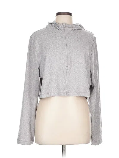 Pre-owned 90 Degree By Reflex Zip Up Hoodie In Gray