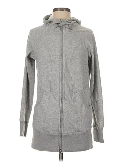 Pre-owned 90 Degree By Reflex Zip Up Hoodie In Gray