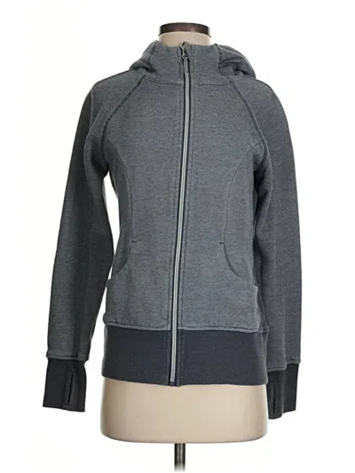 Pre-owned 90 Degree By Reflex Zip Up Hoodie In Gray