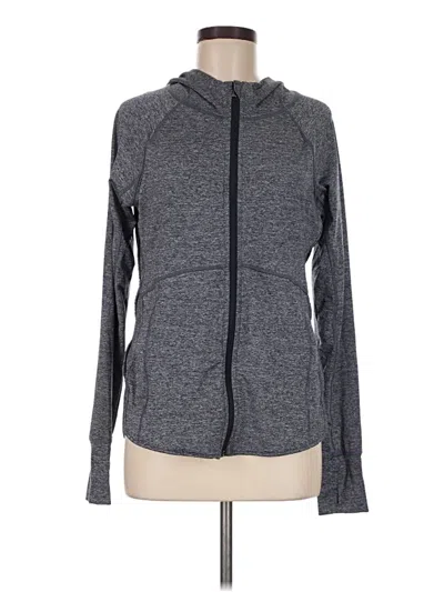Pre-owned 90 Degree By Reflex Zip Up Hoodie In Gray