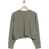 90 Degree By Reflex Zuri Scuba Sweatshirt In Mulled Basil