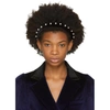 ALTUZARRA Black Velvet Pearl Headband