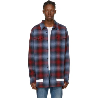 Off-white Red & Blue Check Shirt In Rosso