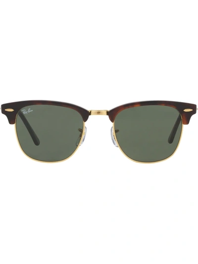 Ray Ban Rb 3016 Clubmaster Sunglasses In Green
