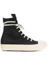 RICK OWENS DRKSHDW RICK OWENS DRKSHDW LACE-UP HI-TOP SNEAKERS - BLACK,DU17F2800RYP12364903