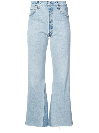 Re/done Leandra Cropped Jeans In Blue