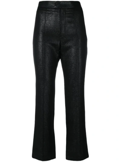Isabel Marant High Waisted Cropped Trousers In Black