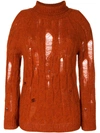 DAMIR DOMA distressed knit jumper,BF1W0024K261312350409