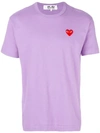 Comme Des Garçons Play Short Sleeve Logo T-shirt In Pink