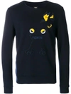 FENDI FROG EMBROIDERED SWEATSHIRT,FY07911Y512343393