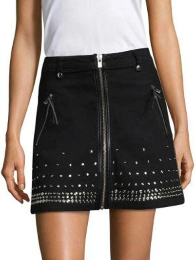 The Kooples Studded Denim Skirt - 100% Exclusive In Black
