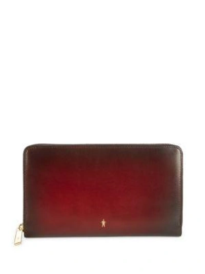 Corthay Peter Classic Leather Bi-fold Wallet In Lie De Vin