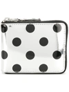 Comme Des Garçons Polka Dots Print Wallet In Metallic