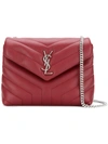 Saint Laurent Medium Loulou Calfskin Leather Shoulder Bag - Burgundy