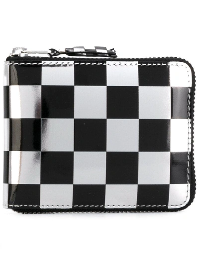 Comme Des Garçons Checked Wallet In Black