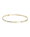 Ippolita 18k Gold Stardust Superstar 2-diamond Bangle In Gold