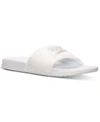 Nike Women's Benassi Just Do It Swoosh Slide Sandals From Finish Line In White