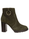 TORY BURCH GOLD RING ANKLE BOOTS,40999.SOFIA 304 VERDE