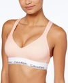 Calvin Klein Women's Modern Cotton Padded Bralette Qf1654 In Nymph's Thigh