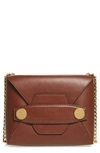 STELLA MCCARTNEY SMALL FAUX LEATHER CROSSBODY BAG - BROWN,469473W8048