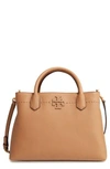 TORY BURCH MCGRAW LEATHER TOTE - BEIGE,40405