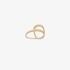Charlotte Chesnais Heart Two-finger Gold-plated Ring In Metallic