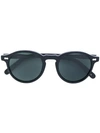 Moscot Matte Round Frame Sunglasses In Black