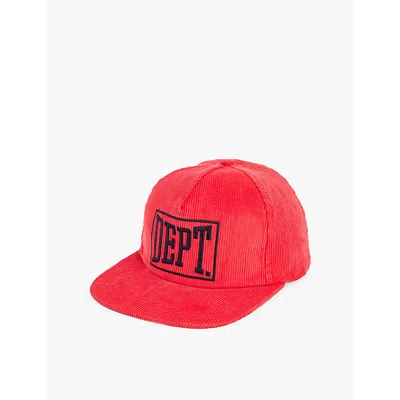 Gallery Dept. Mens Gym Logo-embroidered Cotton Cap In Red