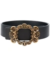 DOLCE & GABBANA DOLCE & GABBANA ORNATE BUCKLE BELT - BLACK,BC4197AC49312369226