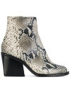 ROBERT CLERGERIE CLERGERIE SNAKESKIN EFFECT BOOTS - GREY,MAYAN12380715