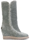 MOU MOU WEDGED ESKIMO BOOTS - GREY,FTWESKITALL12370089