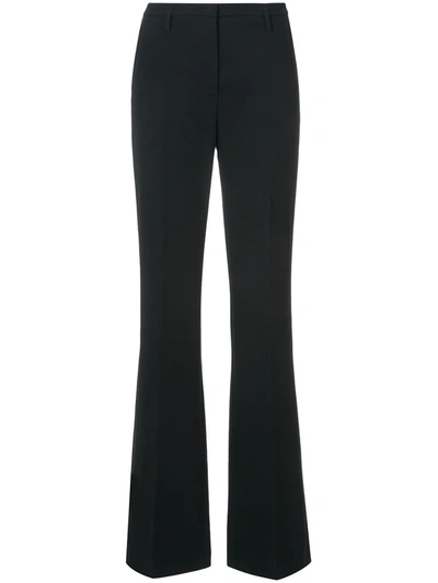 Akris Carol Straight-leg Wool Crepe Trousers In Black