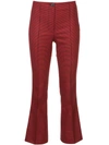 HELMUT LANG HOUNDSTOOTH FLARED TROUSERS,H06HW21112357160