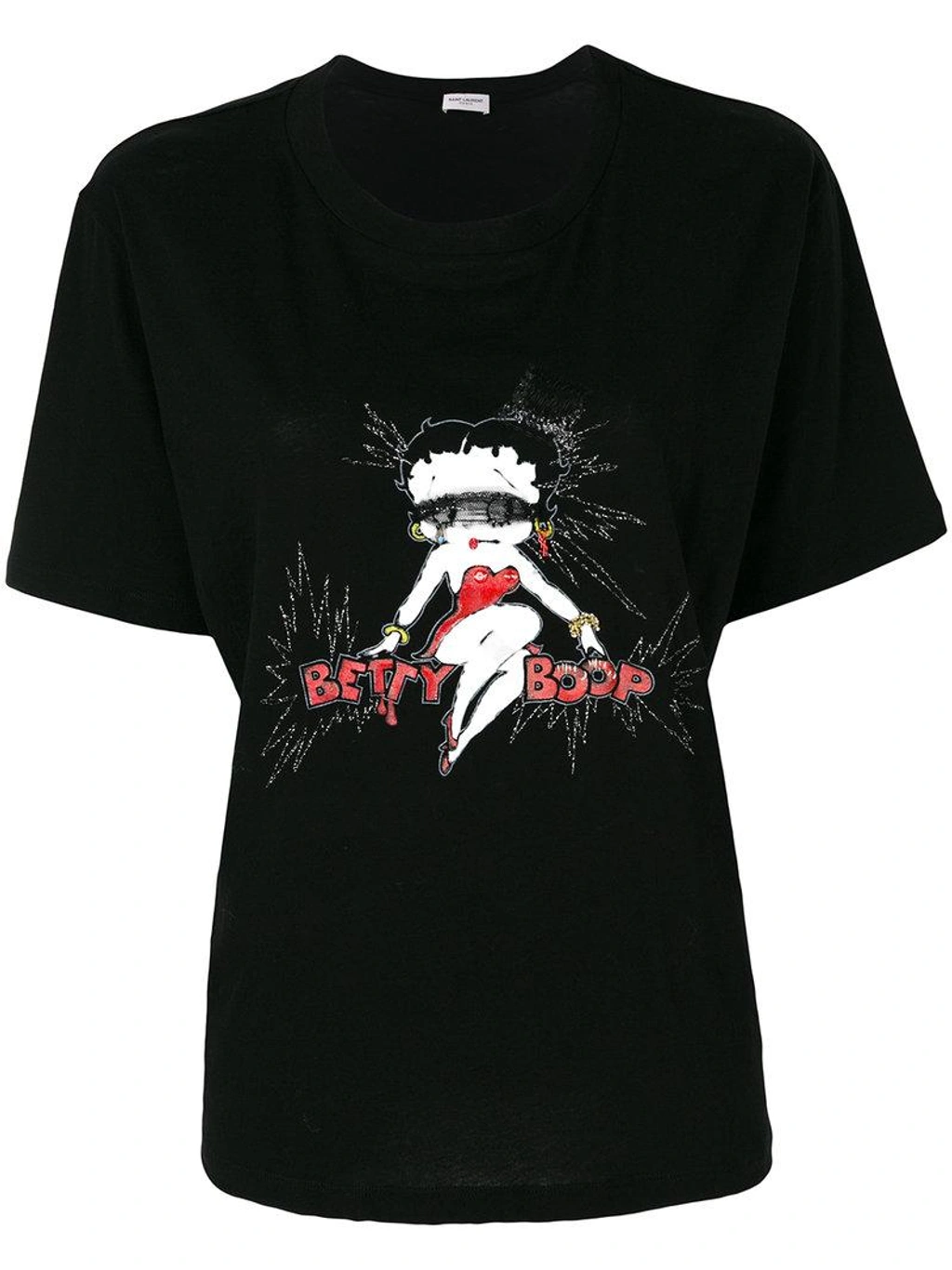 saint laulent ベティT Saint Laurent Betty Boop Boyfriend T-shirt In Black | ModeSens
