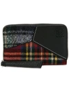 LOEWE TARTAN LOGO EMBOSSED WALLET,11863J5612367199